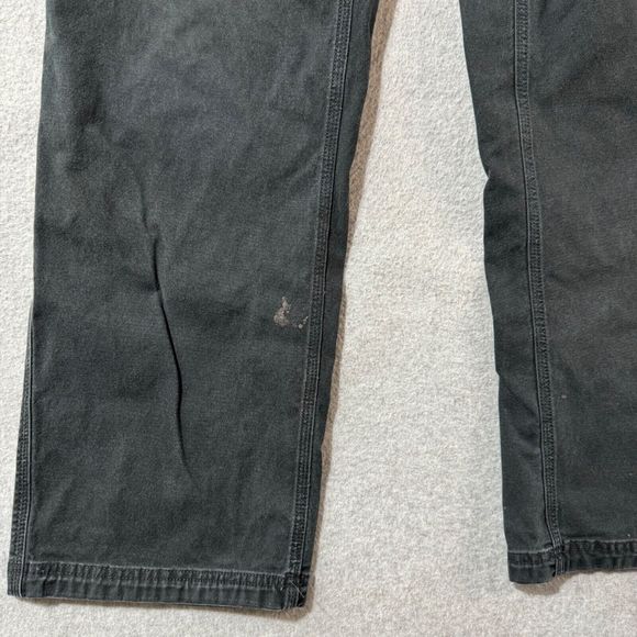 Duluth Trading Jeans Mens 38x32 Black Flex Workwear Solid Regular 5 Pocket - Picture 4 of 13